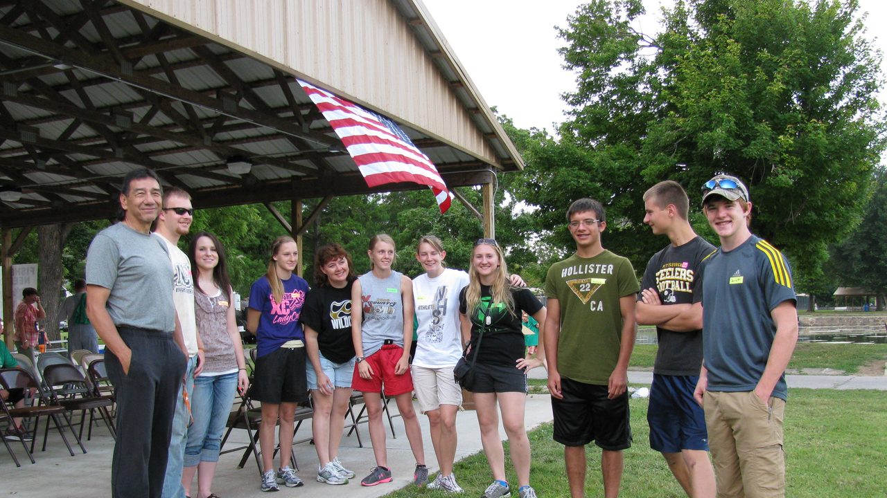 Volunteers helping out in their community